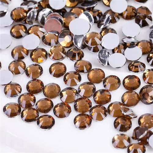 Miniatura 14 de 3000 unidades de diamantes de imitación termoadhesivos SS6 de 2mm con parte posterior plana, gemas de cristal de vidrio transparente redondas