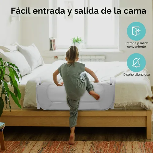 Miniatura 2 de NUTIKAS Barandilla protectora para cama de bebé para niños pequeños - Rieles laterales de cama de 35.1" para niños pequeños para cuna, individual
