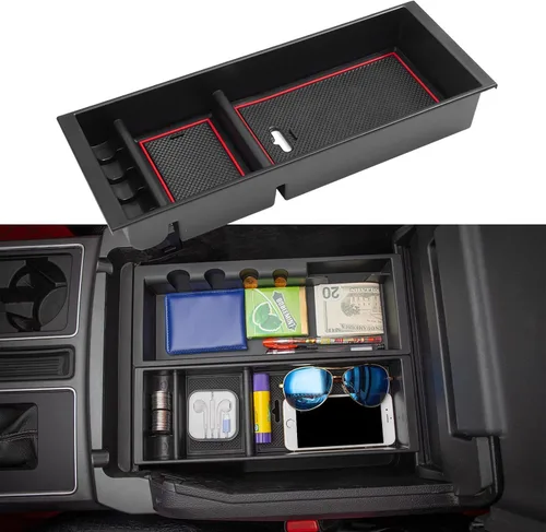 Miniatura 8 de JDMCAR Compatible con Accesorios Ford F150 (2015-2020) /F250 F350 F450 (2017-2022) / Expedition 2018-2022 Organizador de Consola Central, Caja