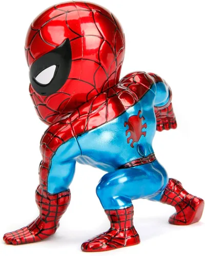 Miniatura 3 de Jada Toys Marvel - Figura clásica de Spiderman de 4 pulgadas, color rojo, talla única