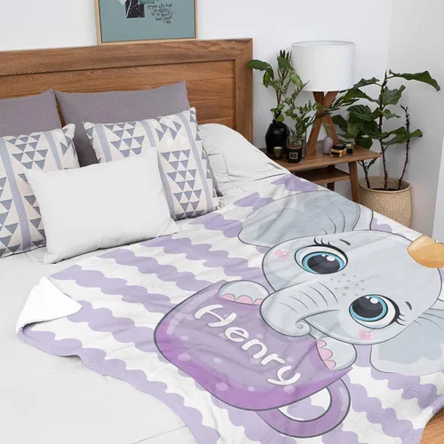 Miniatura 161 de Artsadd Manta de bebé personalizada para niños y niñas con nombre, manta personalizada con nombre de bebé con patrón de unicornio, manta