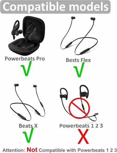 Miniatura 2 de 8 pares de almohadillas Powerbeats Pro, 4 tamaños de repuesto suaves y flexibles en la funda para reducir el ruido de los auriculares de goma