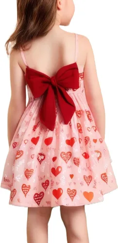Miniatura 29 de Vestido de verano para niños pequeños, con diseño de dinosaurio, sin espalda, con lazo, vestido de playa de cumpleaños