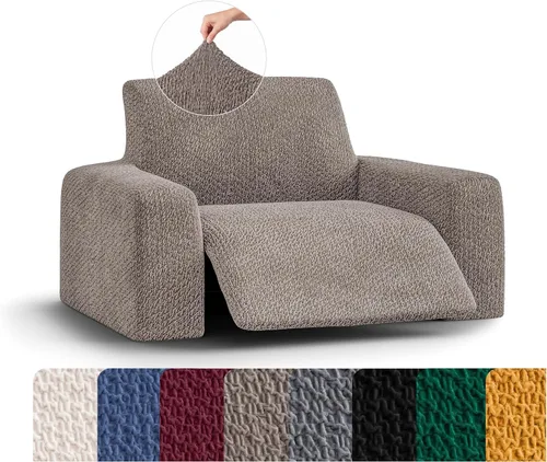 Miniatura 24 de PAULATO BY GA.I.CO. Funda reclinable – Funda de ajuste suave – Protector elástico de muebles reclinables de 1 pieza – Tela de terciopelo lavable a
