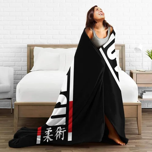 Miniatura 6 de Jiu Jitsu - Manta de franela suave y mullida para sofá, cálida y decorativa