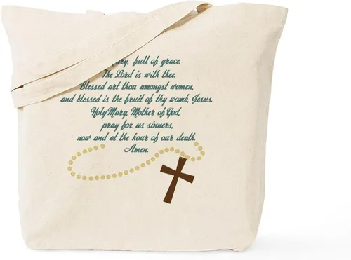Miniatura 14 de CafePress Hail Mary Tote Bag Bolsa de lona natural, bolsa de compras reutilizable