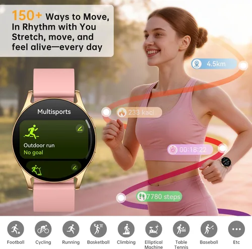 Miniatura 7 de Reloj inteligente AI con GPT, AMOLED de 1.614 in, 1.32 pulgadas, responder/hacer llamadas, seguimiento de actividad y actividad para iPhone Android