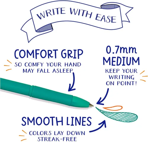 Miniatura 4 de Crayola Bolígrafos de gel de colores para niños y adultos, bolígrafos lavables de punta media, 14