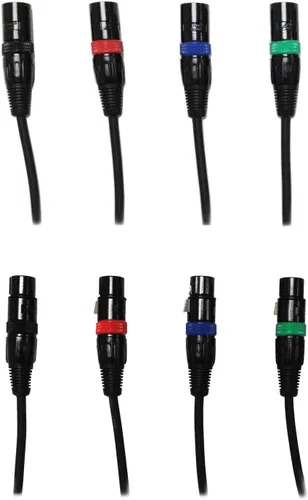 Miniatura 2 de Audio 2000s 4 Pack 3 pies XLR macho a hembra cable de micrófono E02103-E4