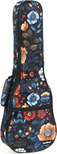Miniatura 15 de CLOUDMUSIC Estuche para ukelele Bolsa de concierto Mochila acolchada para soprano 21 pulgadas (Soprano, Negro)