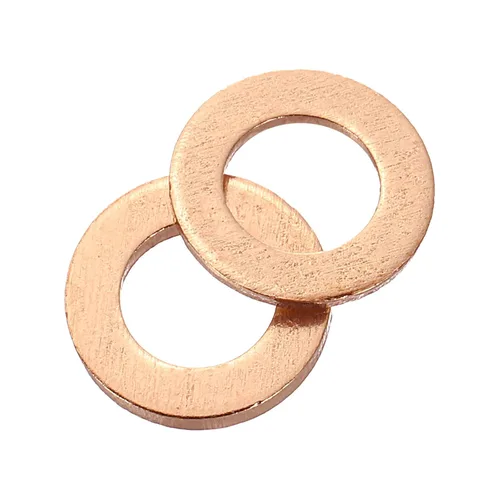 Miniatura 23 de uxcell Arandela Plana M6, 50 Piezas Arandelas de Anillo Plano de Cobre de 12mm de Diámetro Exterior Junta de Sellado de Metal para Tornillos, Pernos