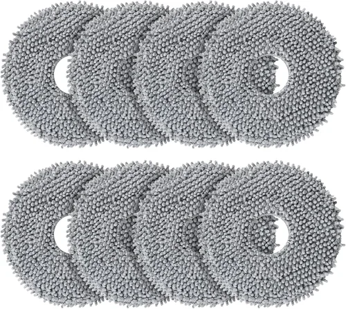 Juego de 8 almohadillas de limpieza para aspiradora robot Roborock QV 35A/Saros 10R/Q Revo/Qrevo S/Qrevo Pro/Qrevo Plus/Qrevo Master/Qrevo