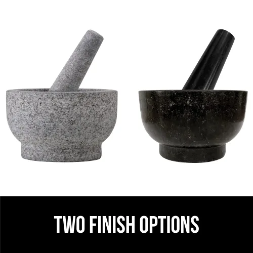 Miniatura 9 de GORILLA GRIP Juego de mortero y mazo XL de servicio pesado con base antideslizante, 4 tazas, 100% piedra de granito molcajete tazón de guacamole