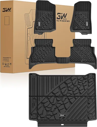 Miniatura 17 de 3W Forro de carga de ajuste personalizado para Jeep Wrangler 4XE 2021 2022 2023 2024 2025 híbrido de 4 puertas (No JL ni JK), tapete de maletero