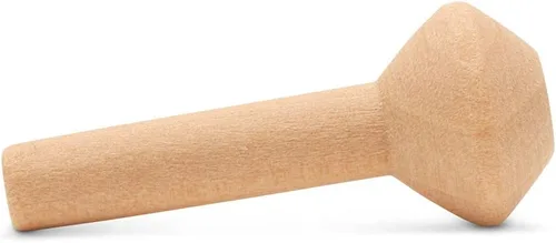 Miniatura 4 de Chimeneas de madera sin terminar, 1-1/2 pulgadas, parte de tren de madera sin terminar para manualidades, paquete de 25 pequeñas chimeneas de madera