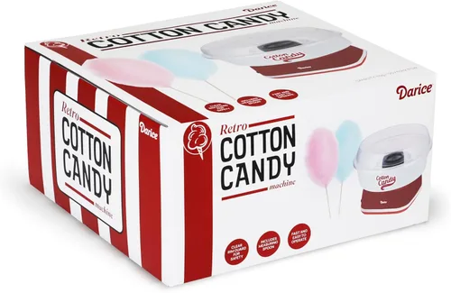 Miniatura 7 de Darice Máquina de algodón de azúcar – Retro Cotton Candy Maker – Máquina para hacer dulces caseros – Ideal para cumpleaños, fiestas, reuniones
