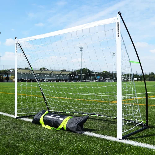 Portería de fútbol portátil QUICKPLAY Kickster Elite | Base pesada integrada para entrenamiento en césped artificial, suelos duros o césped natural