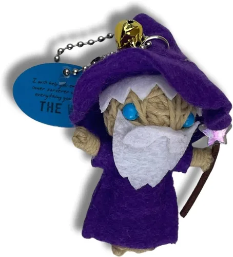 Miniatura 2 de Watchover Voodoo Llavero The Wiz de 3 pulgadas, regalo hecho a mano para traer buena suerte y positividad dondequiera que vayas