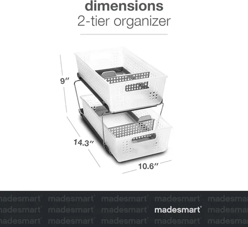 Miniatura 6 de madesmart organizador de dos estantes c/divisores 2 W