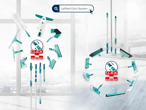 Miniatura 9 de Leifheit "Profi" - Juego de trapeador y cubo con rodillos, turquesa