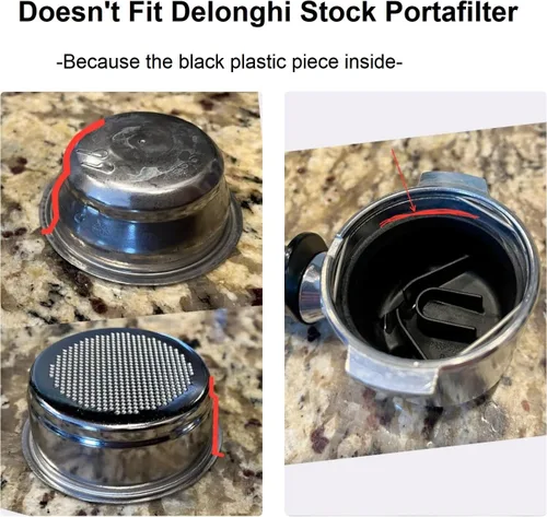 Miniatura 4 de Cesta de filtro no presurizada de 2.008 in, tamiz de doble taza para portafiltro de 2.008 in, capacidad de polvo de 0.56 oz - Diámetro de agujeros