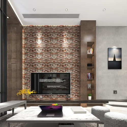 Miniatura 4 de Yutianli Paneles de pared autoadhesivos 3D de 7 mm de grosor anticolisión, 10 unidades, 57 pies cuadrados, panel de pared de espuma antigua, paneles