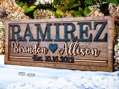 Miniatura 4 de Regalo de despedida de soltera Regalo de boda personalizado con apellido grabado Aniversario Regalos de compromiso Regalo del día de San