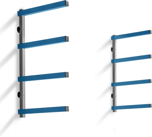 ROCKLER Estante de madera de 4 niveles, para tienda de pared, sótano, organizador de garaje, estante de almacenamiento de pared para madera, moldeo