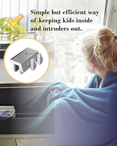 Miniatura 6 de Juego de 10 barras de seguridad para ventanas correderas para mejoras y protección del hogar, de aleación de aluminio, para ventanas correderas