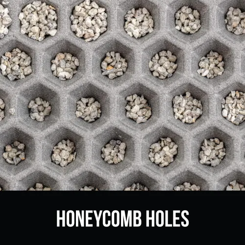 Miniatura 8 de GORILLA GRIP Tapete para caja de arena para gatos con diseño de panal de abeja, tapete de basura de dos capas, suave para las patas, suministros