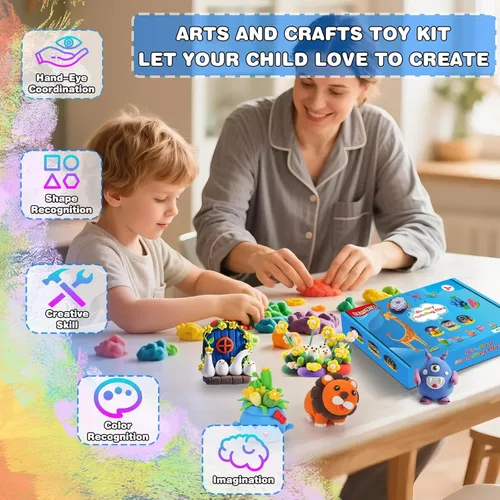 Miniatura 4 de Kits de arcilla de modelado ifergoo - 65 colores de arcilla seca al aire para niños, juguetes de moldeo DIY con herramientas de escultura, ultra
