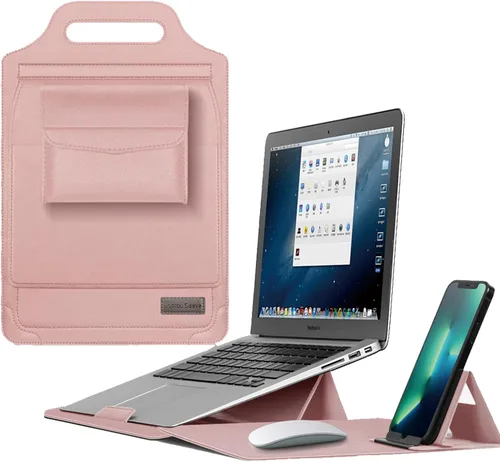 Miniatura 9 de IVY Fundas portátiles para portátiles de 13 y 14 pulgadas con bolso Soporte para computadora portátil Soporte para teléfono Bolsa de almacenamiento