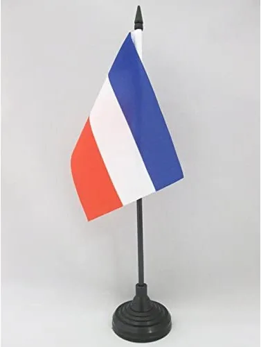 Miniatura 6 de United Kingdon Coat of arms Table Flag 5'' x 8'' - UK - British - England Desk Flag 21 x 14 cm - Black plastic stick and base - AZ FLAG Escudo