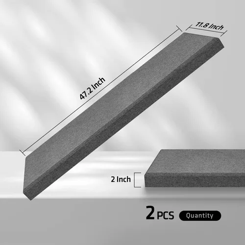 Miniatura 3 de UMIACOUSTICS 2 paneles acústicos de fibra de vidrio, paneles de absorción de sonido de 48 x 12 x 2 pulgadas, paneles a prueba de sonido para Gris