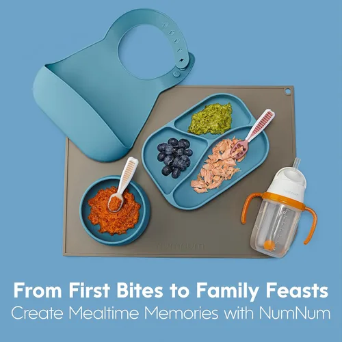 Miniatura 9 de NumNum Juego de Cucharas para Bebé, Baby Essentials Pre-Cuchara GOOtensils para 6+ Meses, Cucharas de Autoalimentación de Primera Etapa para Destete