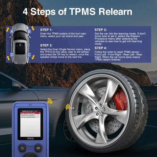 Miniatura 7 de OBDResource TPMS Herramienta de reaprendizaje para sistema de monitoreo de presión de neumáticos automático, activación de sensores, herramienta