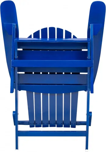 Miniatura 6 de Folding Adirondack Chairs, Solid Wood Outdoor Patio Chairs with All-Weather Construction for Yard, Garden, Backyard, Deck & Fire Pit,Blue