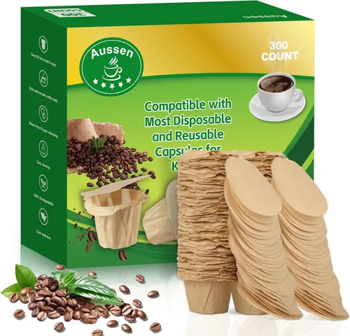 Miniatura 10 de Aussen Filtros de papel desechables para café, reemplazo para filtros Keurig, compatible con todos los filtros de una sola porción de Keurig, Blanco