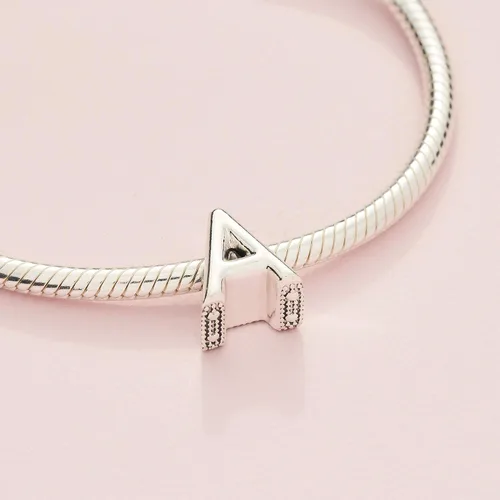 Miniatura 4 de Pandora Jewelry Letter Alphabet Charm - Beautiful Charm Letter for Pandora Charm Bracelets - Silver