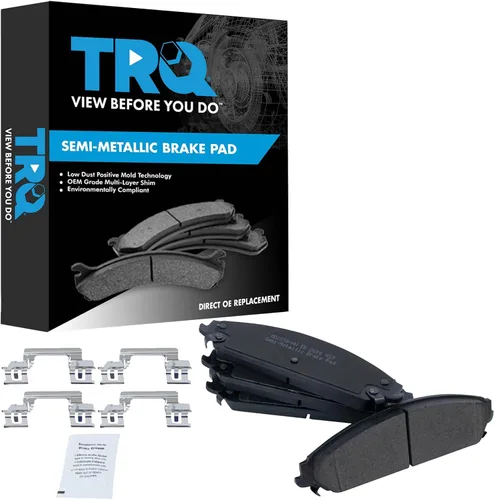 Miniatura 136 de TRQ Pastillas de freno delanteras semi metálicas compatibles con Ford Expedition 2018-2021 F-150 2018-2020 Lincoln Navigator 2018-2022