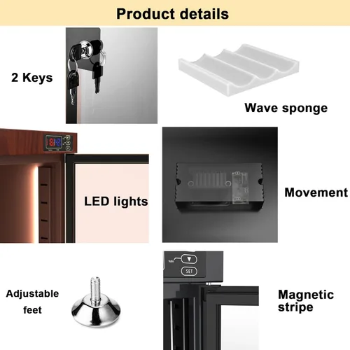 Miniatura 5 de Caja Gabinete Seco Deshumidificador de 30L, Control Digital Silencioso y de Ahorro de Energía, para Lente de Cámara DSLR SLR y Almacenamiento