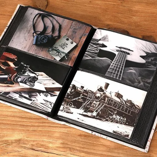Miniatura 5 de Álbum de fotos de 4 x 6 pulgadas, cubierta de tela suave, álbumes de fotos, libro de recuerdos para familia, bebé, boda, aniversario, cumpleaños