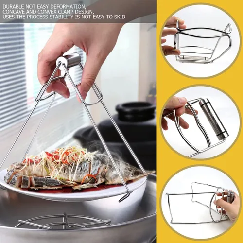 Miniatura 5 de DOERDO - Plato plegable de acero inoxidable, para cocina, hogar, restaurante, cocina