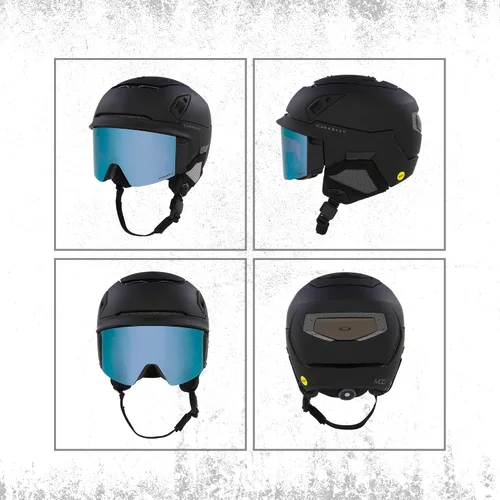 Miniatura 3 de Oakley MOD7 - Casco de esquí integrado con gafas para hombre y mujer + paquete con botella de agua plegable de diseñador iWear con mosquetón