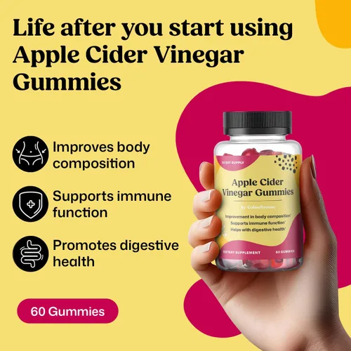 Miniatura 5 de ColonBroom Suplemento en polvo prémium (fresa, 50 porciones) + gomitas de vinagre de sidra de manzana para mujeres, apoya la composición corporal