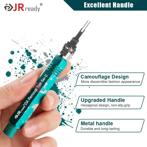 Miniatura 5 de JRready ST5255-05 Kit de herramientas extractoras de pines Herramienta de extracción de terminales con 5 puntas de repuesto para Molex Mini-Fit Jr.