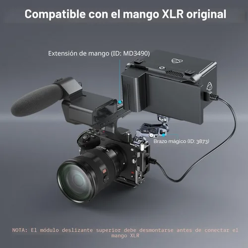 Miniatura 8 de SmallRig Jaula para Sony FX30 FX3 FX3 FX3A con abrazadera de cable para HDMI, superficie negra brillante clásica, incluye zapata fría y riel NATO