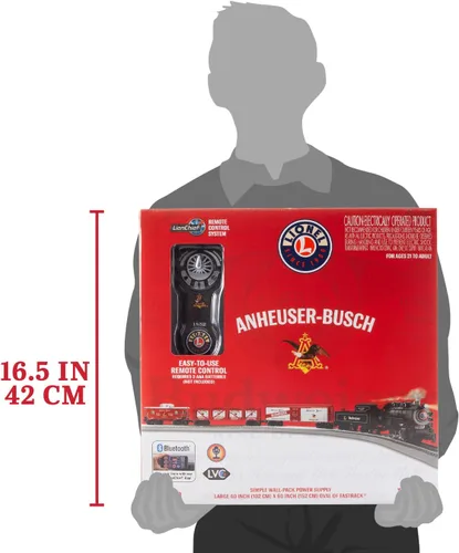Miniatura 3 de Lionel Anheuser Busch Budweiser - Juego de tren eléctrico de calibre O Bluetooth 5.0 con control remoto, control de voz, luces, sonidos y humo, a