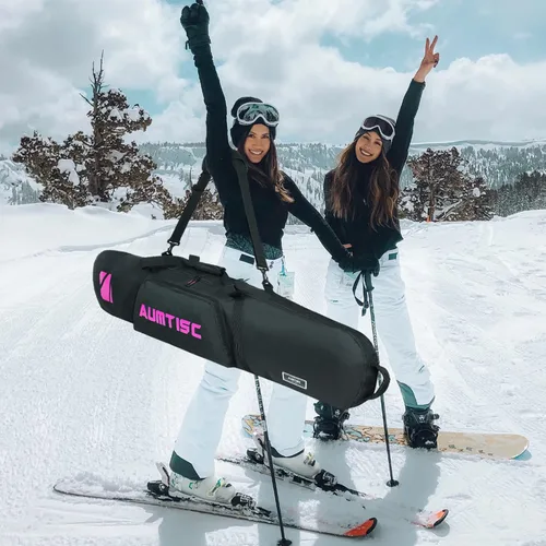 Miniatura 8 de Bolsa de Snowboard Acolchada AUMTISC para Viajes Aéreos, Bolsas de Viaje para Snowboard para Volar con Bolsillos para Equipo, Disponible en Longitud