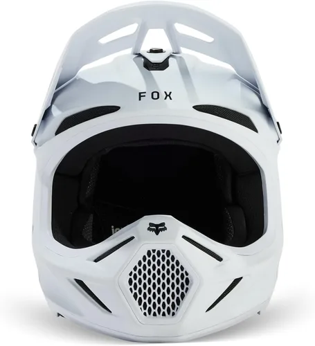 Miniatura 3 de Fox Racing Casco de motocross para jóvenes V3, bicicleta de tierra, blanco mate, talla M
